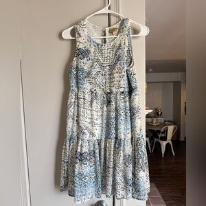 Princess Vera Wang Blue and White Mini Dress